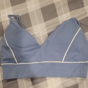 GARAGE - Light Blue Bralette with White Trim